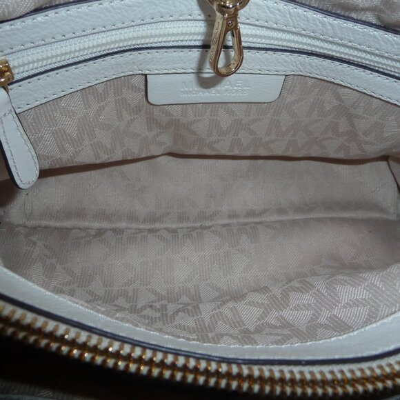 Michael Kors Rosalie Straw Handbag Crossbody Nautical Beach Bag - Picture 7 of 8